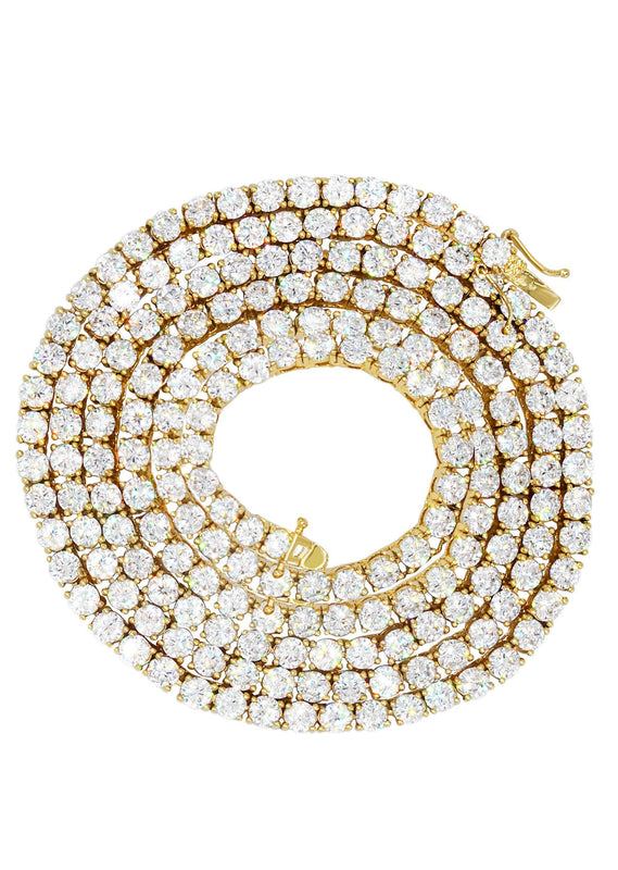 Women Jewelry - Diamond Necklace For Women | Tennis Chain 14K Yellow Gold