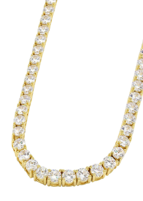 Women Jewelry - Diamond Necklace For Women | Tennis Chain 14K Yellow Gold