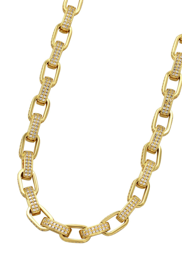 Gold Plated Mens Hermes Link Chain