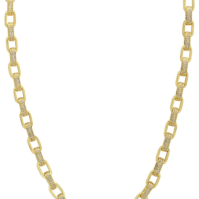 Gold Plated Mens Hermes Link Chain