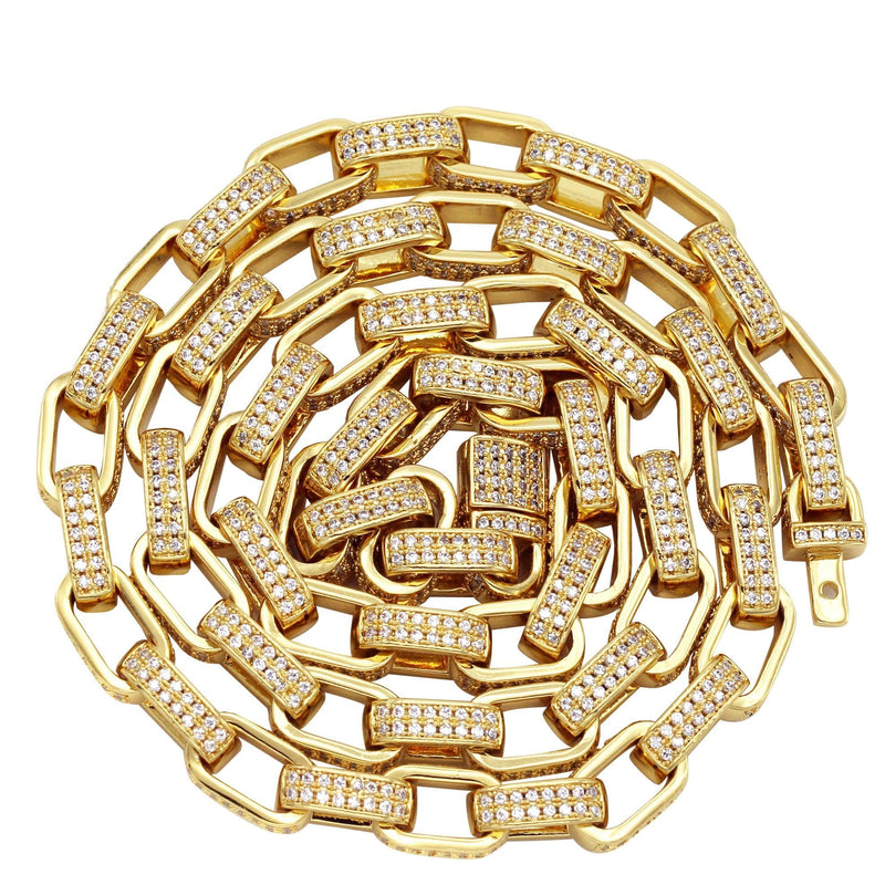 Gold Plated Mens Hermes Link Chain