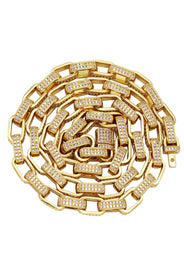 Gold Plated Mens Hermes Link Chain