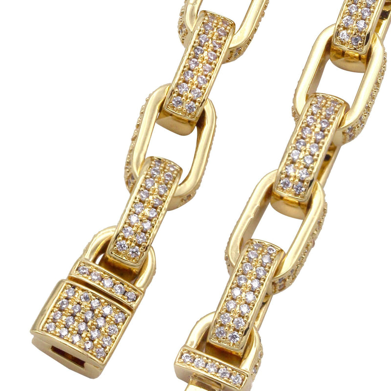 Gold Plated Mens Hermes Link Chain