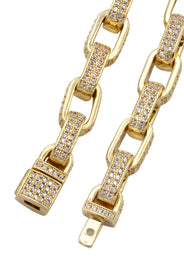 Gold Plated Mens Hermes Link Chain