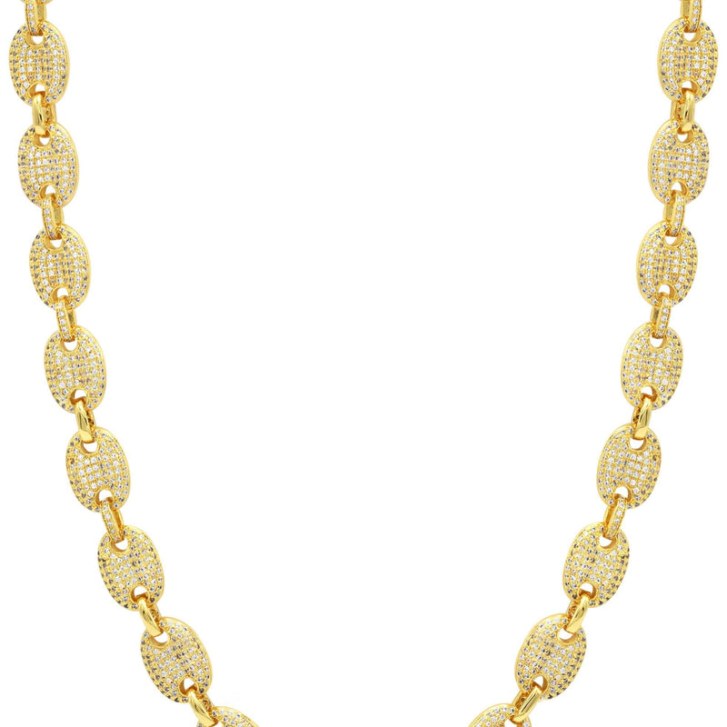 Gold Plated Iced Out Gucci Chain