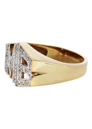 14K Diamond Gold Initials Name Ring | Style #106