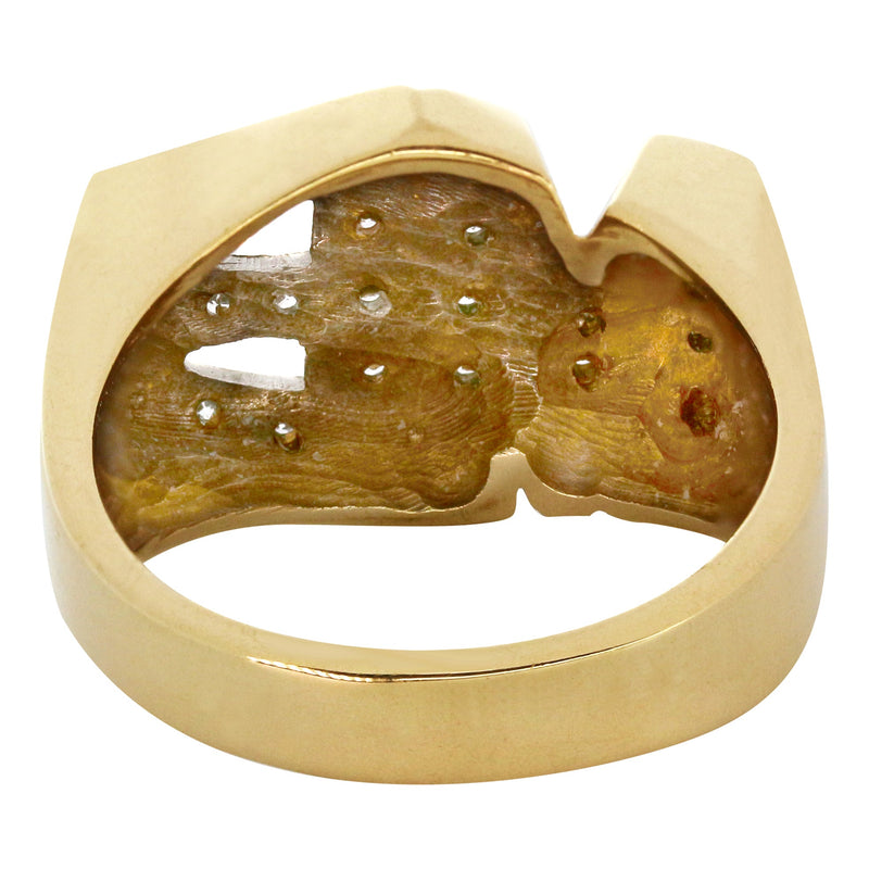 14K Diamond Gold Initials Name Ring | Style #106