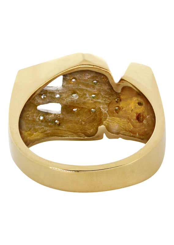 14K Diamond Gold Initials Name Ring | Style #106