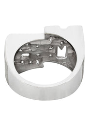 14K Diamond White Gold Initials Name Ring | Style #105