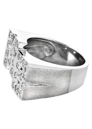14K Diamond White Gold Initials Name Ring | Style #105