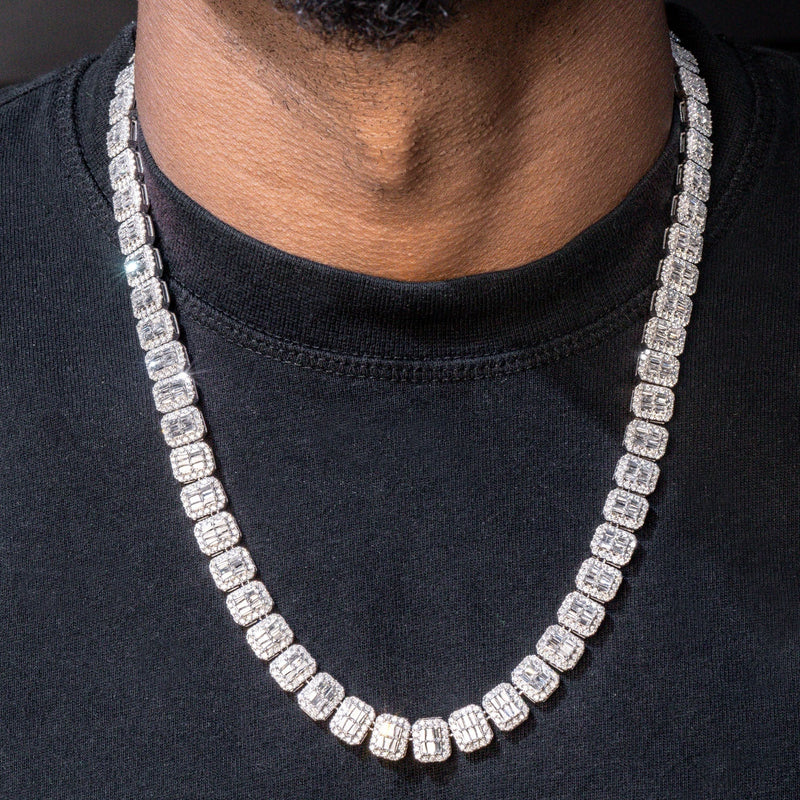 High End Jewelry - Diamond Baguette Tennis Iced Out Chain