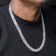 High End Jewelry - Diamond Baguette Tennis Iced Out Chain
