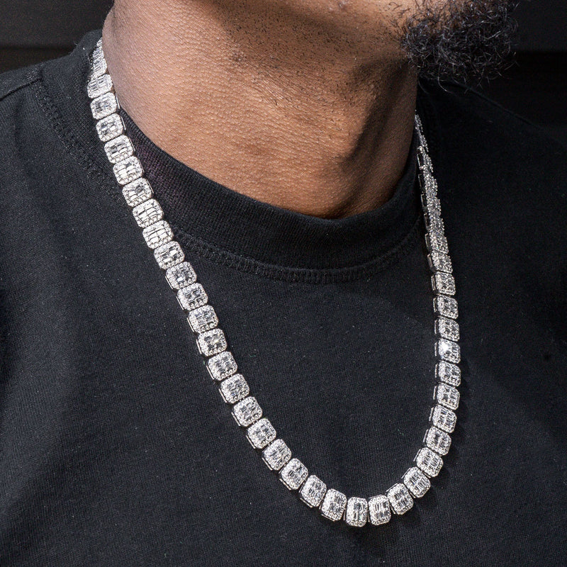 High End Jewelry - Diamond Baguette Tennis Iced Out Chain