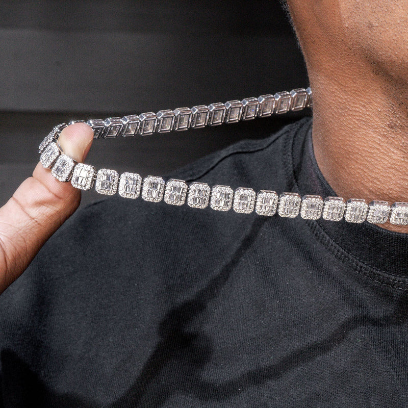 High End Jewelry - Diamond Baguette Tennis Iced Out Chain
