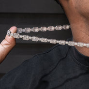 High End Jewelry - Iced Out Diamond Baguette Tennis Chain