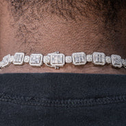 High End Jewelry - Iced Out Diamond Baguette Tennis Chain