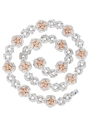 High End Jewelry - Iced Out Diamond Roses and Thorns Chain