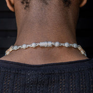 High End Jewelry - Diamond Baguette Crosses Iced Out Chain