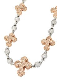 High End Jewelry - Diamond Baguette Crosses Iced Out Chain