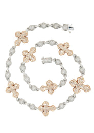 High End Jewelry - Diamond Baguette Crosses Iced Out Chain