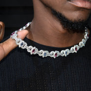 High End Jewelry - Iced Out Ruby & Sapphire Chain