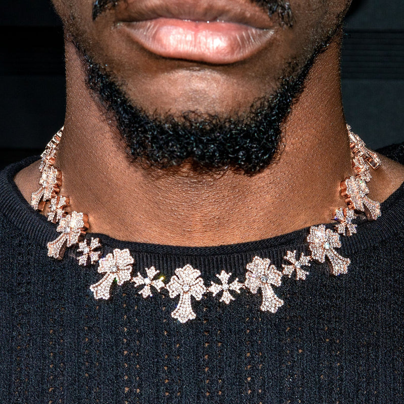 High End Jewelry - Iced Out Diamond Cross Chain