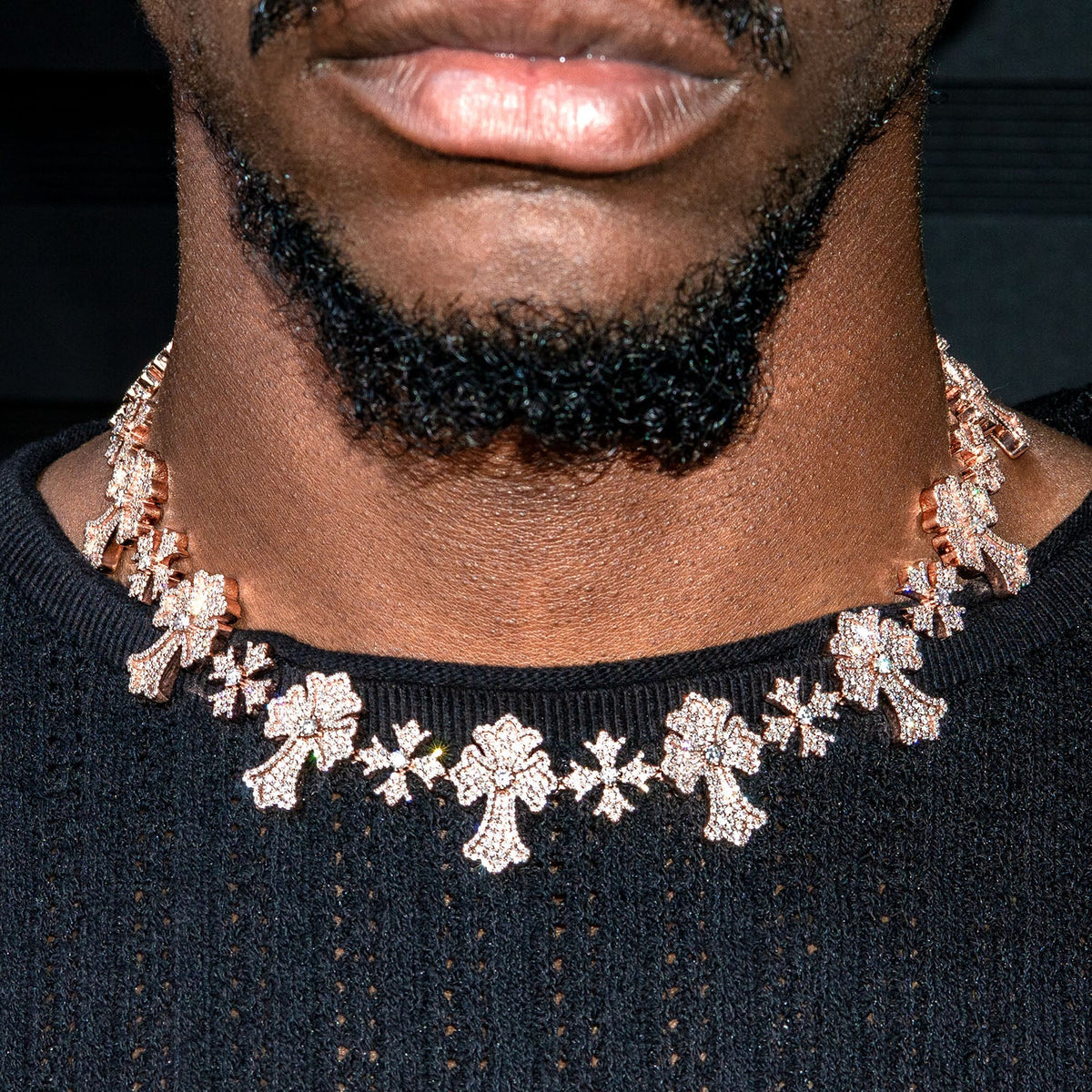 High End Jewelry - Iced Out Diamond Cross Chain