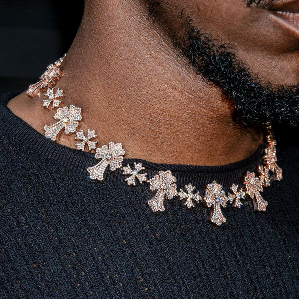 High End Jewelry - Iced Out Diamond Cross Chain