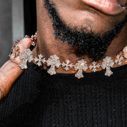 High End Jewelry - Iced Out Diamond Cross Chain