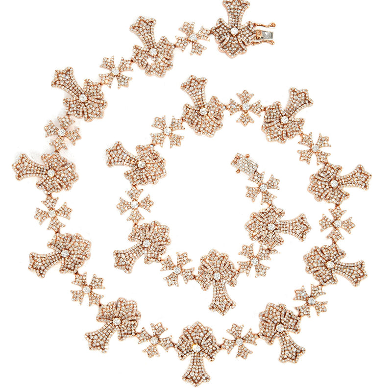 High End Jewelry - Iced Out Diamond Cross Chain