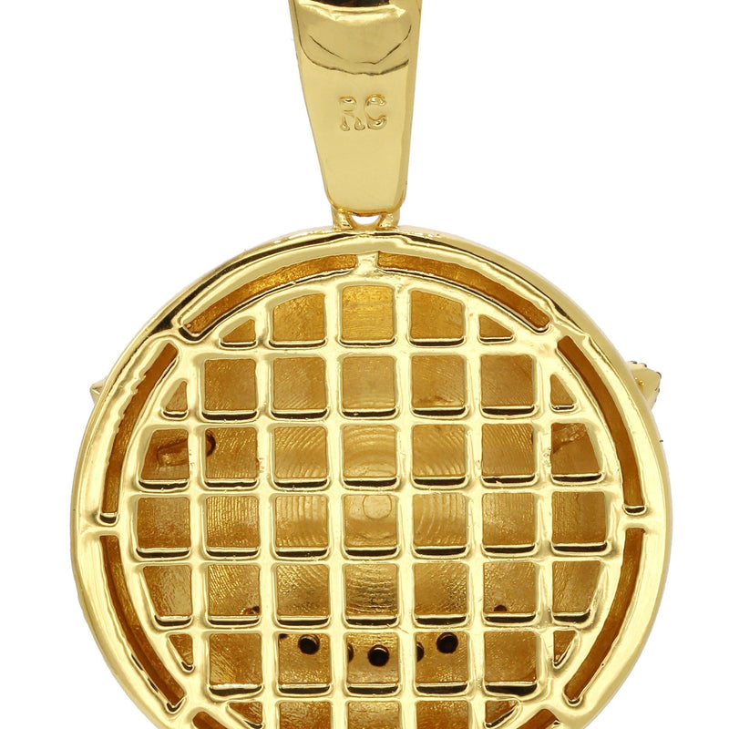 Mens Gold Plated Emoji Pendant | 7.6 Grams