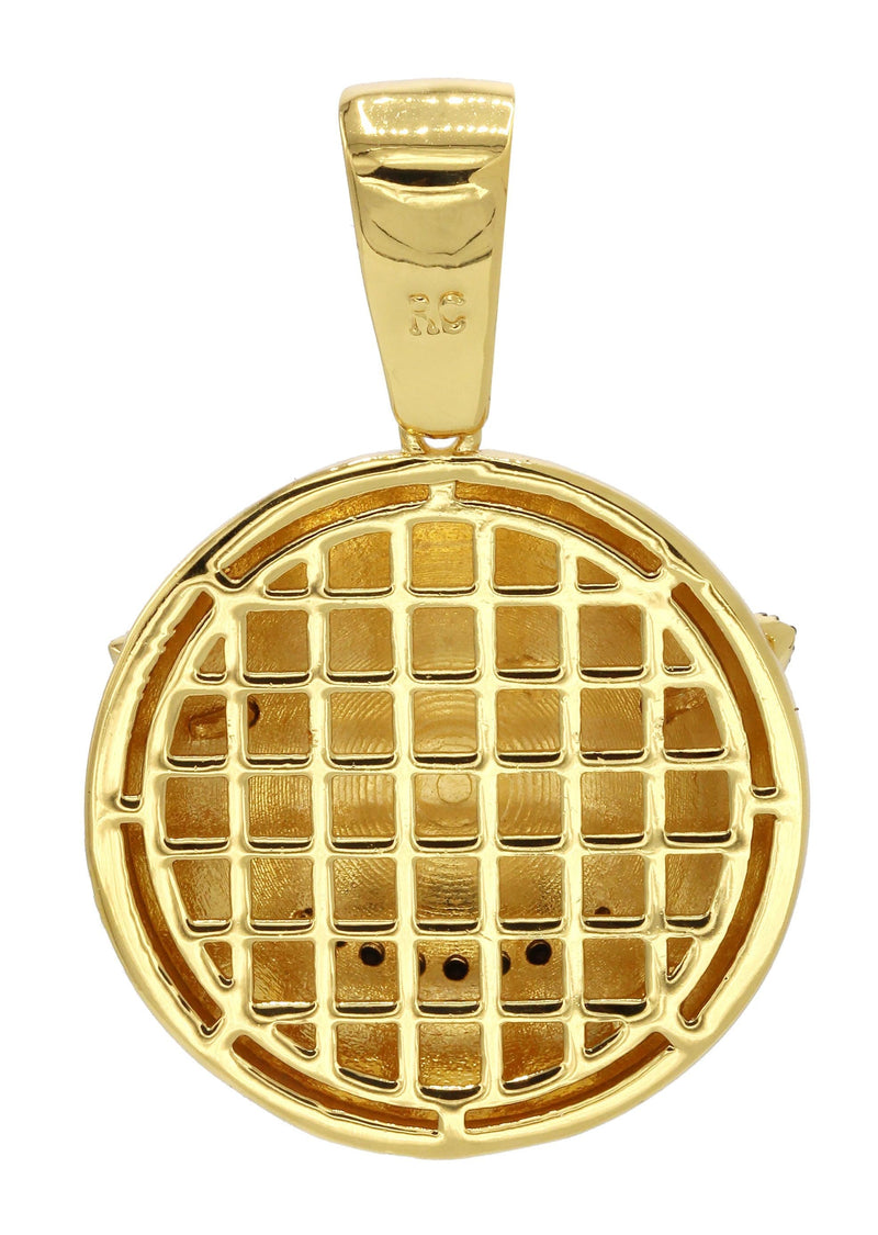 Mens Gold Plated Emoji Pendant | 7.6 Grams