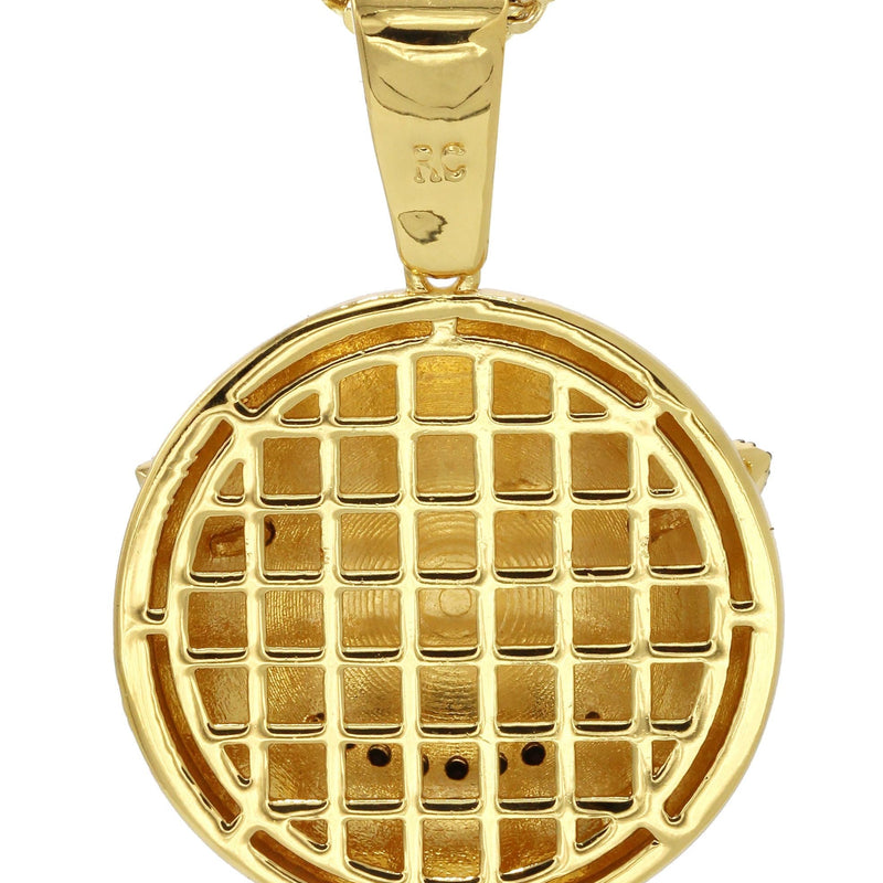 Mens Gold Plated Franco Chain & Emoji Pendant | Appx. 15.6 Grams