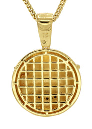 Mens Gold Plated Franco Chain & Emoji Pendant | Appx. 15.6 Grams