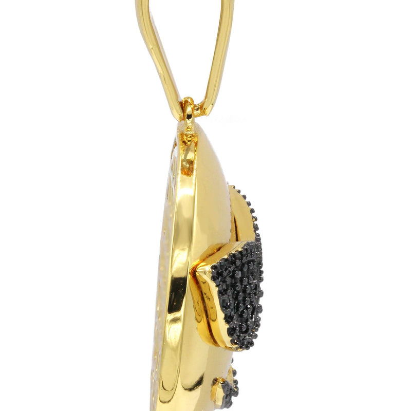 Mens Gold Plated Emoji Pendant | 7.6 Grams