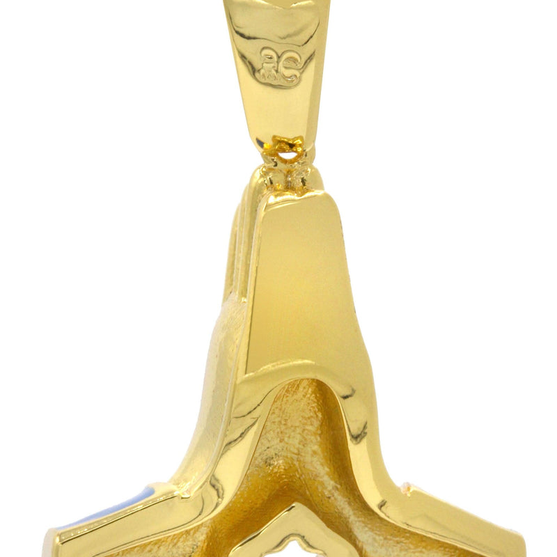 Mens Gold Plated Emoji Pendant | 14.2 Grams