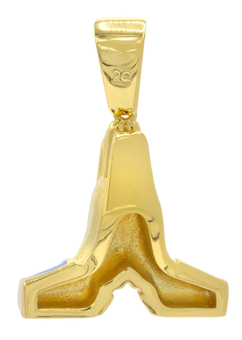 Mens Gold Plated Emoji Pendant | 14.2 Grams