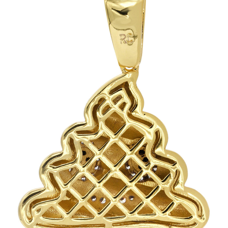 Mens Gold Plated Emoji Pendant | 9 Grams