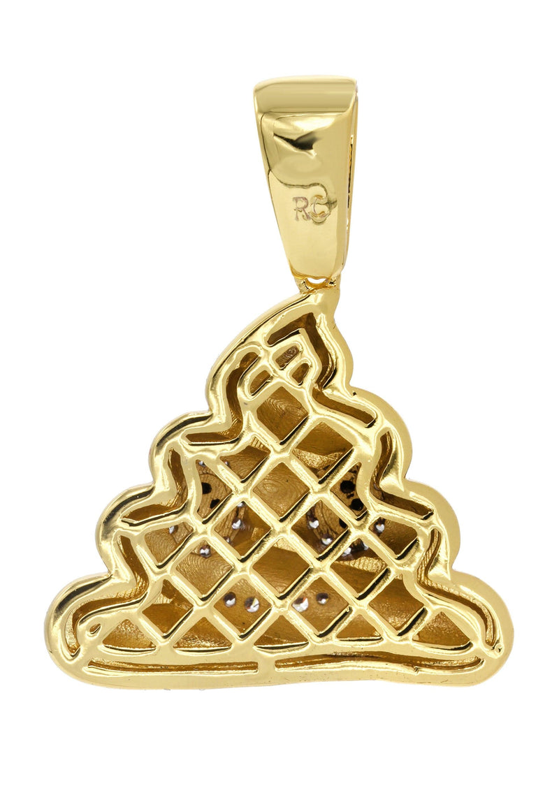 Mens Gold Plated Emoji Pendant | 9 Grams