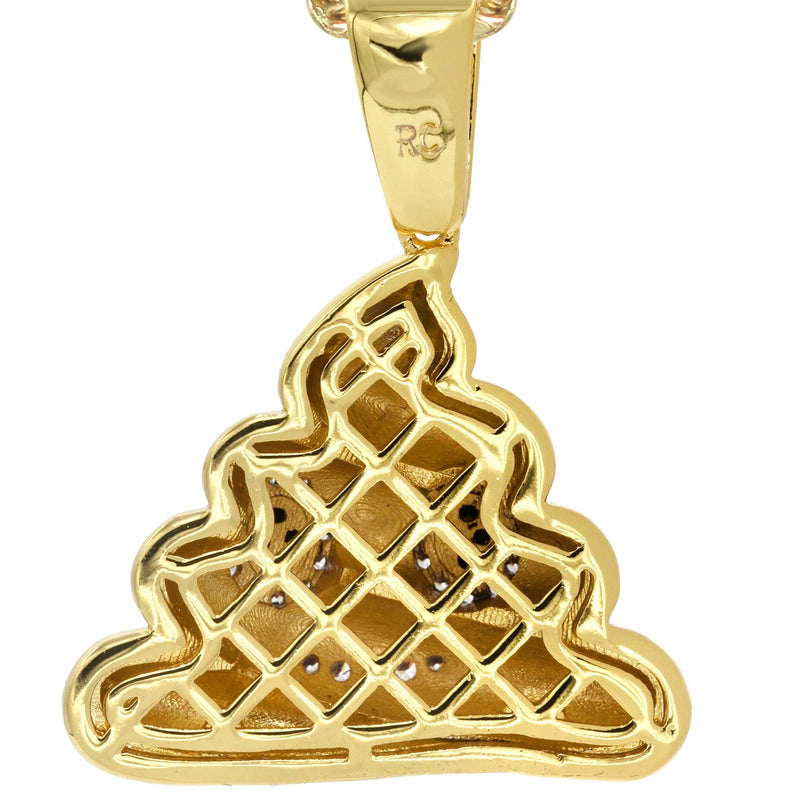 Mens Gold Plated Cuban Link Chain & Emoji Pendant | Appx. 17 Grams