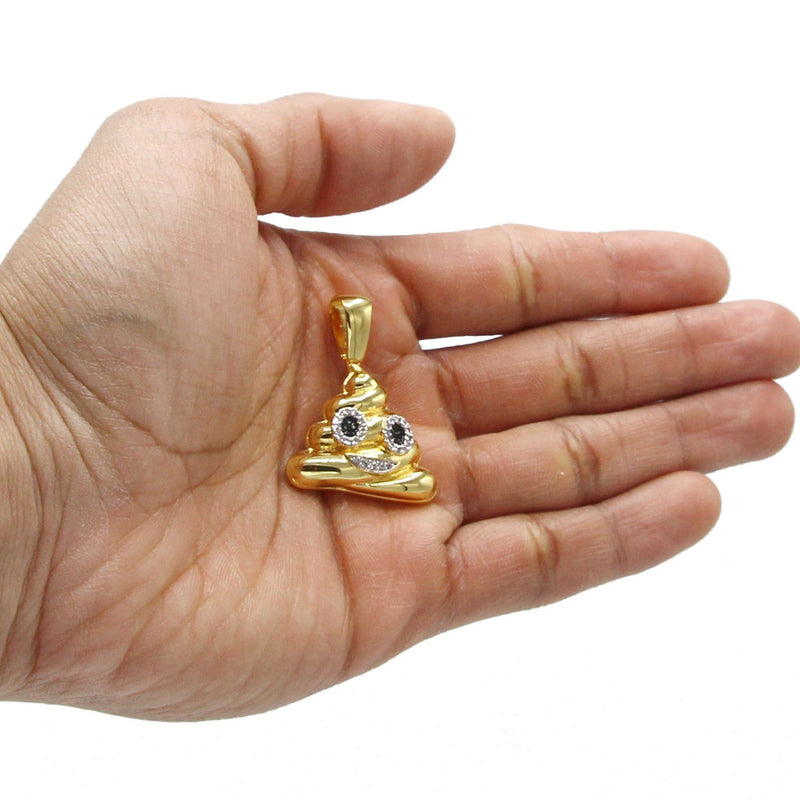 Mens Gold Plated Emoji Pendant | 9 Grams