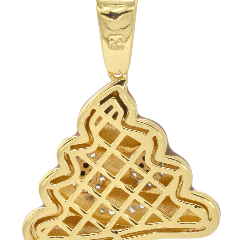 Mens Gold Plated Emoji Pendant | 9 Grams