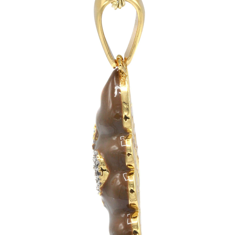 Mens Gold Plated Rope Chain & Emoji Pendant | Appx. 17 Grams