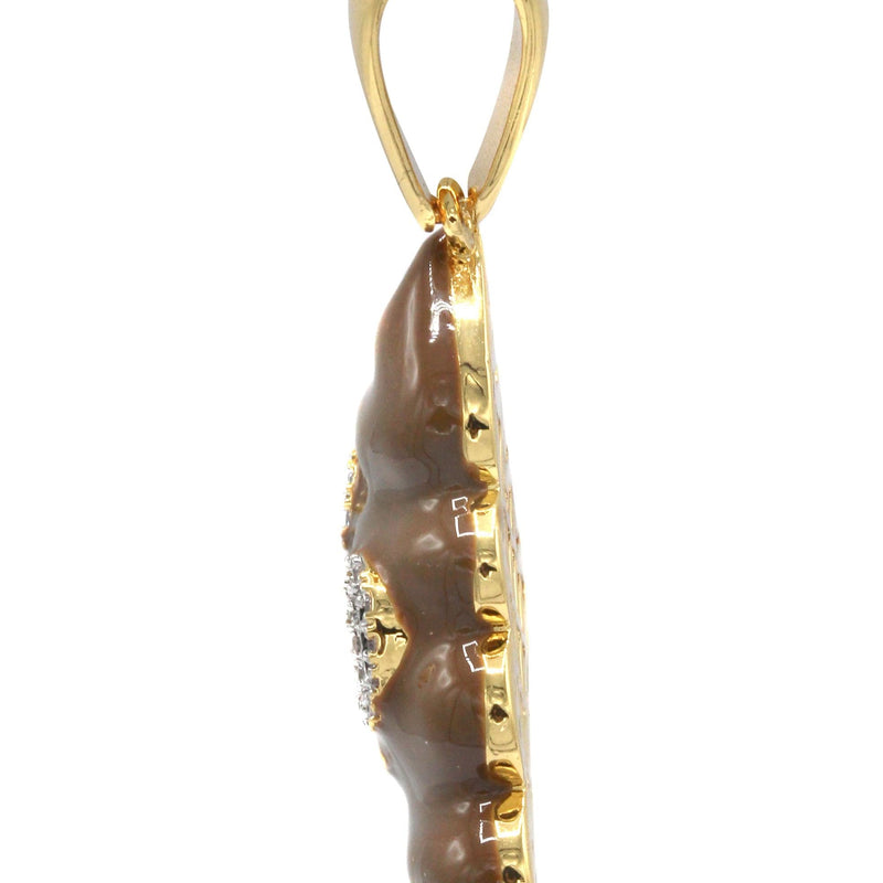 Mens Gold Plated Emoji Pendant | 9 Grams