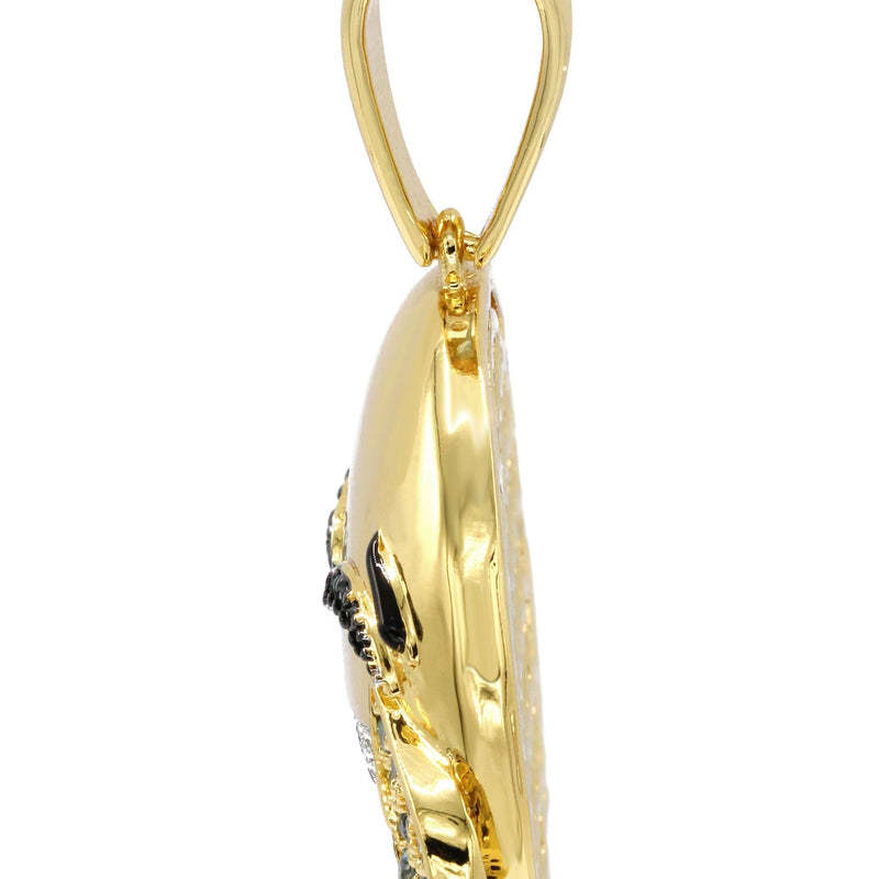 Mens Gold Plated Emoji Pendant | 8.3 Grams