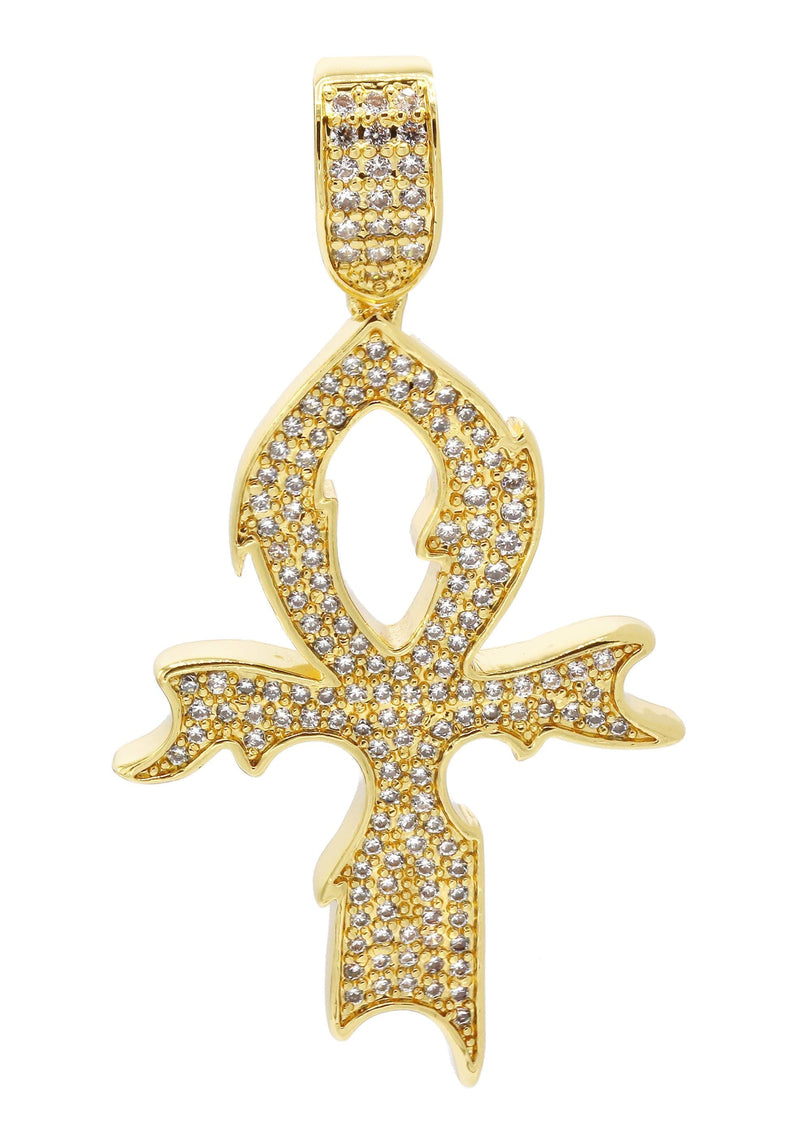 Mens Gold Plated Cross Pendant | 5.4 Grams
