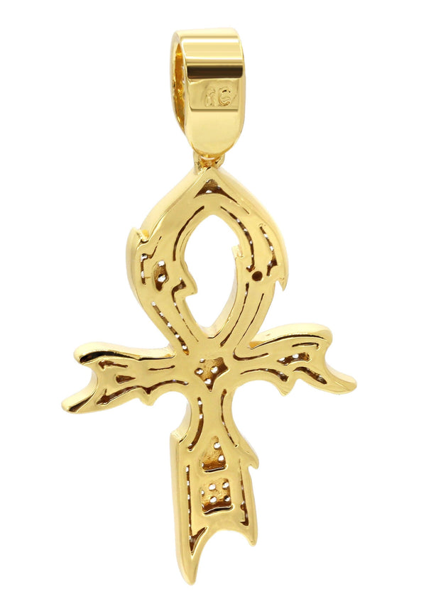 Mens Gold Plated Cross Pendant | 5.4 Grams