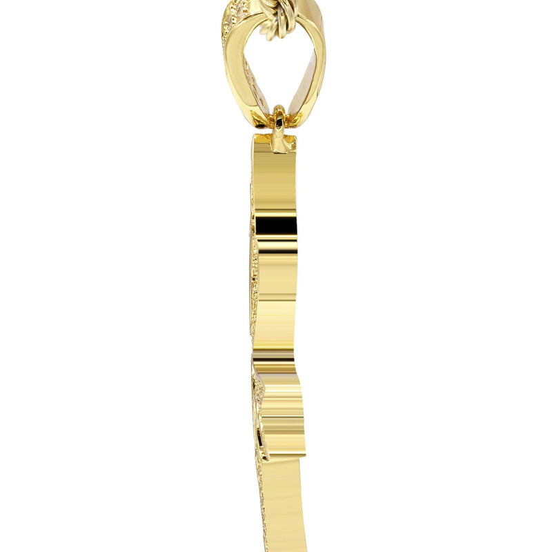 Mens Gold Plated Rope Chain & Cross Pendant | Appx. 13.4 Grams
