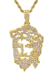 Mens Gold Plated Rope Chain & Jesus Piece Chain | Appx. 14.6 Grams