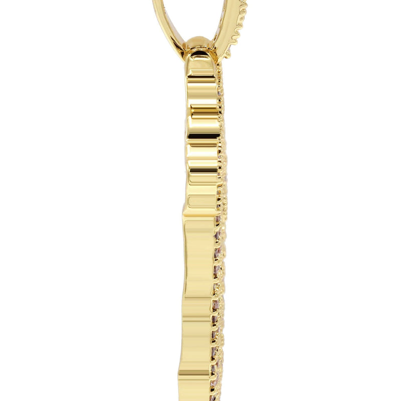 Mens Gold Plated Jesus Head Pendant | 6.6 Grams